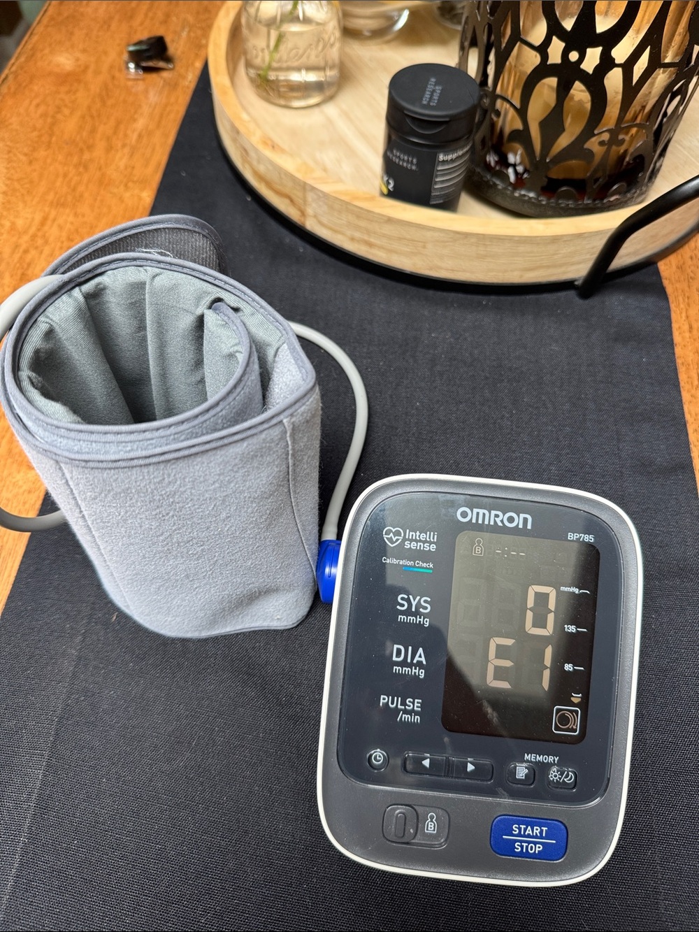 OMRON Digital Blood Pressure Monitor in Gray and Black